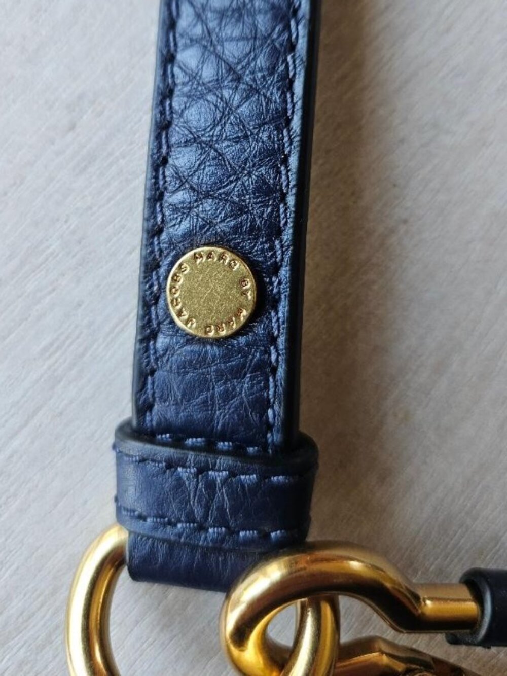 Marc by Marc Jacobs Navy Blue  Leather Bag Strap New - Picture 12 of 14
